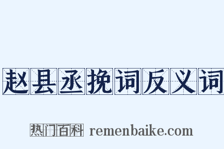 赵县丞挽词反义词是什么意思的图片